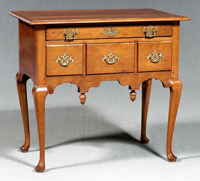 Appraisal: New England Queen Anne dressing table molded top cabriole legs