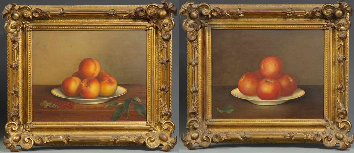 Appraisal: - A M McLean still life of apples still life