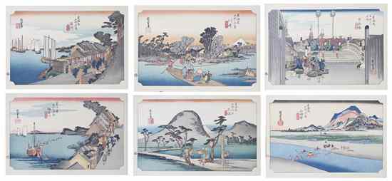 Appraisal: A Complete Set of Stations of Tokaido Utagawa Hiroshige -