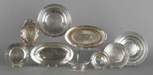 Appraisal: Group of miscellaneous sterling silver to include trays baskets etc