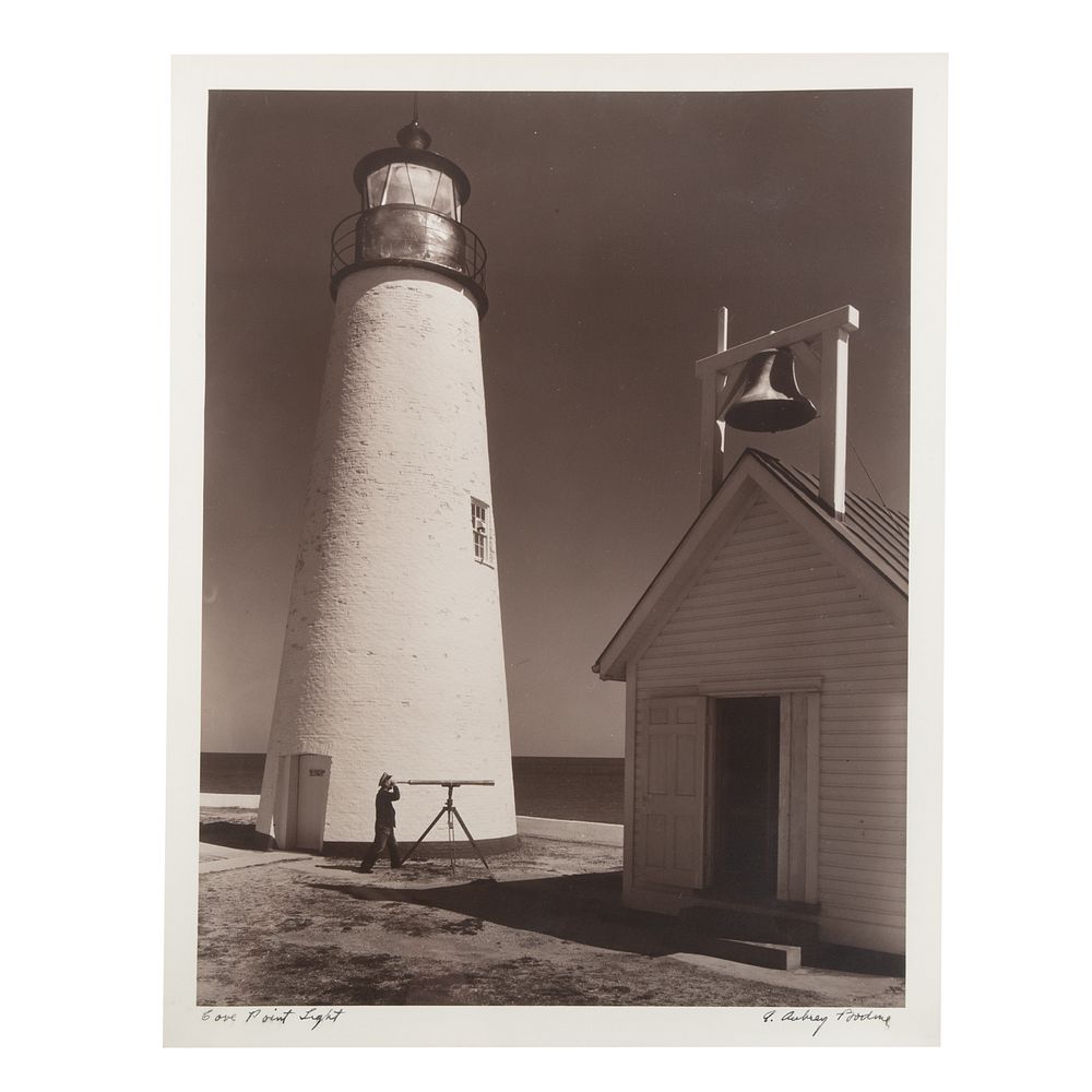 Appraisal: A Aubrey Bodine Cove Point Light photograph American - Gelatin