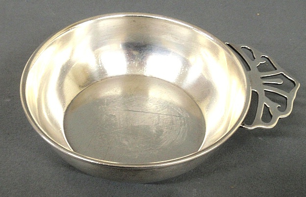 Appraisal: - Georg Jensen sterling silver porringer with pierced tab handle