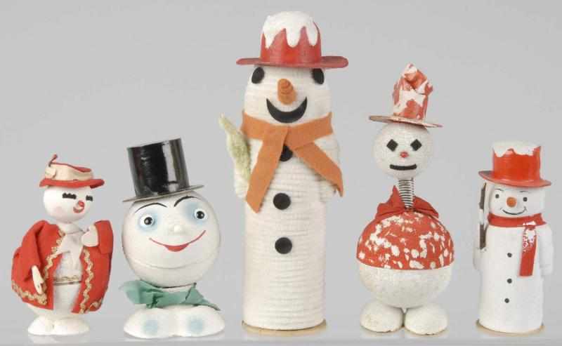 Appraisal: Lot of Christmas Snowmen Description One marked Germany and others