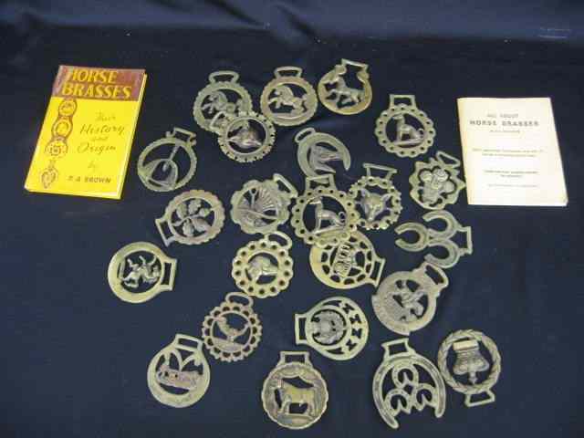 Appraisal: Collection of Horse Brasses for ornament harness with two books