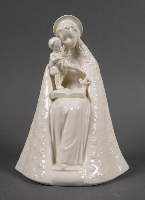 Appraisal: Hummel Flower Madonna all white This piece has open halo