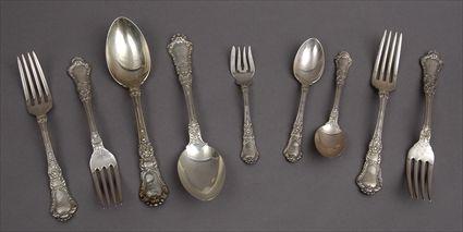 Appraisal: GORHAM MFG CO MONOGRAMMED SILVER PART FLATWARE SERVICE IN THE