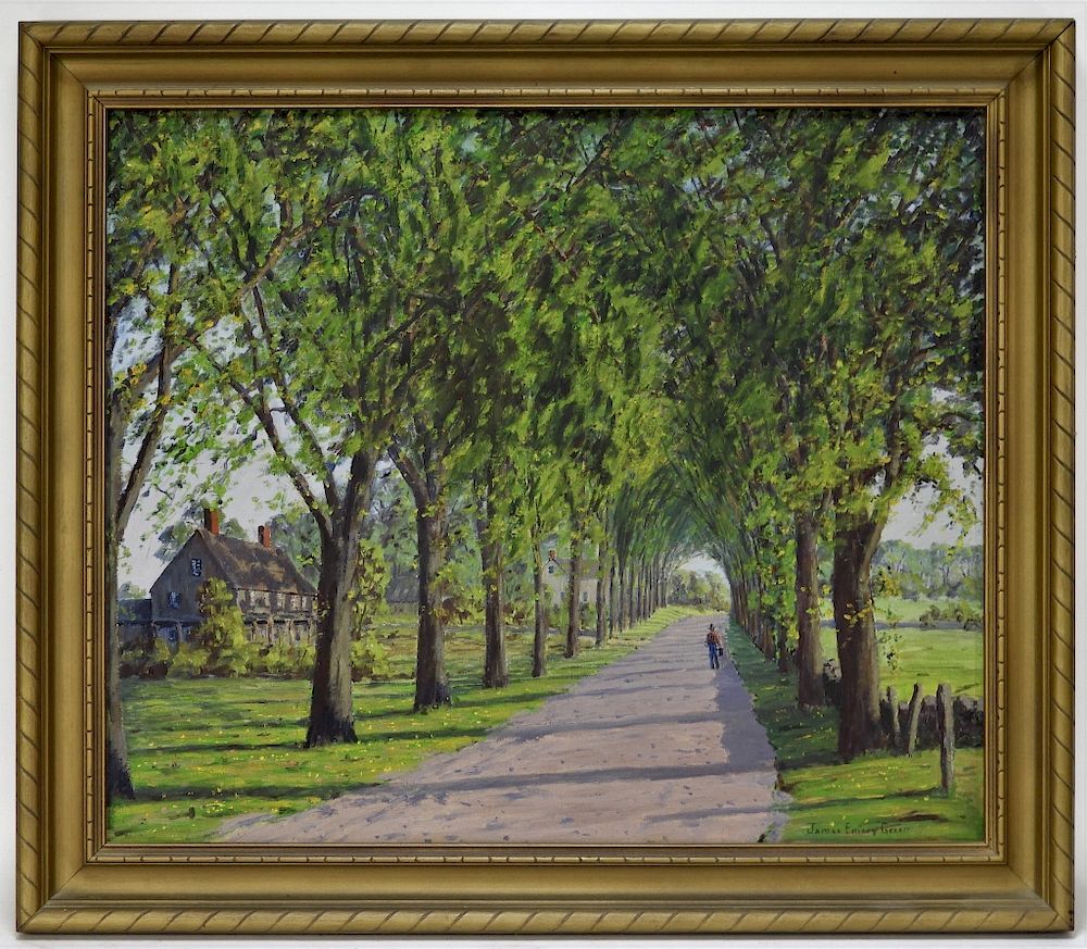 Appraisal: James Emery Greer Country Road Landscape Painting United States -