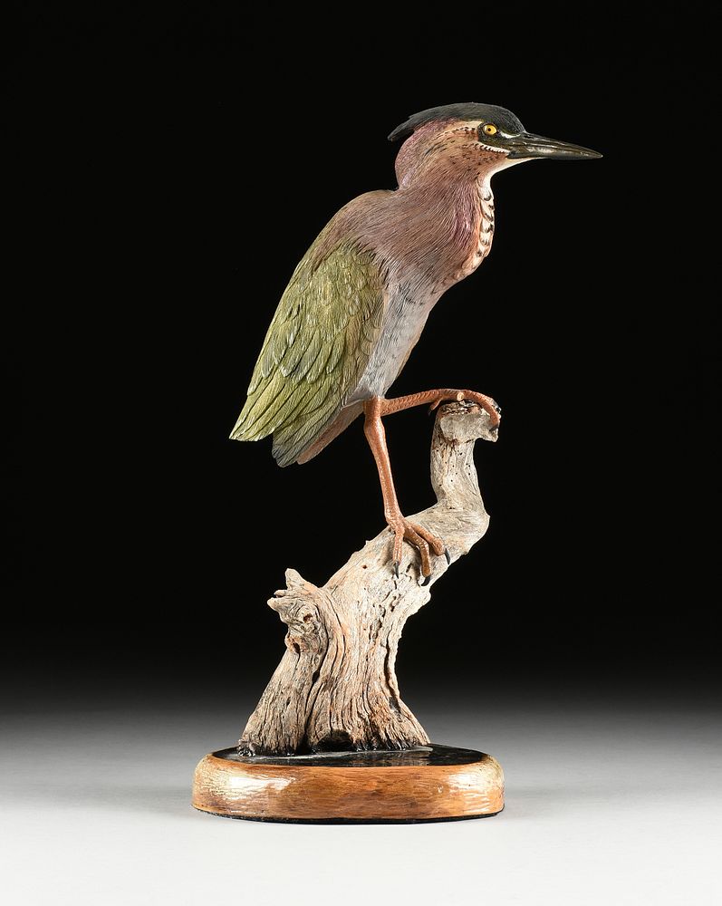 Appraisal: CAREY GRAY American Texas - A SCULPTURE Green Heron CAREY