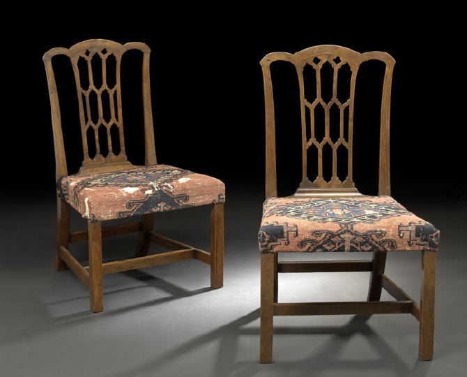 Appraisal: Pair of George III Mahogany Sidechairs fourth quarter th century