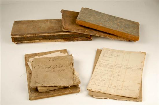 Appraisal: Lot of late th and th c Ledgers and Ephemera