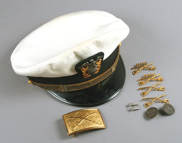 Appraisal: WWII Navel Officers hat identified to Ralph Erwin Hirsh Includes