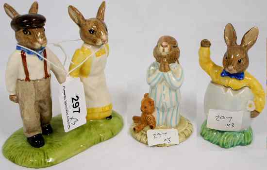 Appraisal: Royal Doulton Bunnykins Easter Greetings DB Bedtime Bunnykins DB and