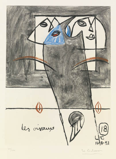 Appraisal: LE CORBUSIER Les Oiseaux Color aquatint x mm x inches