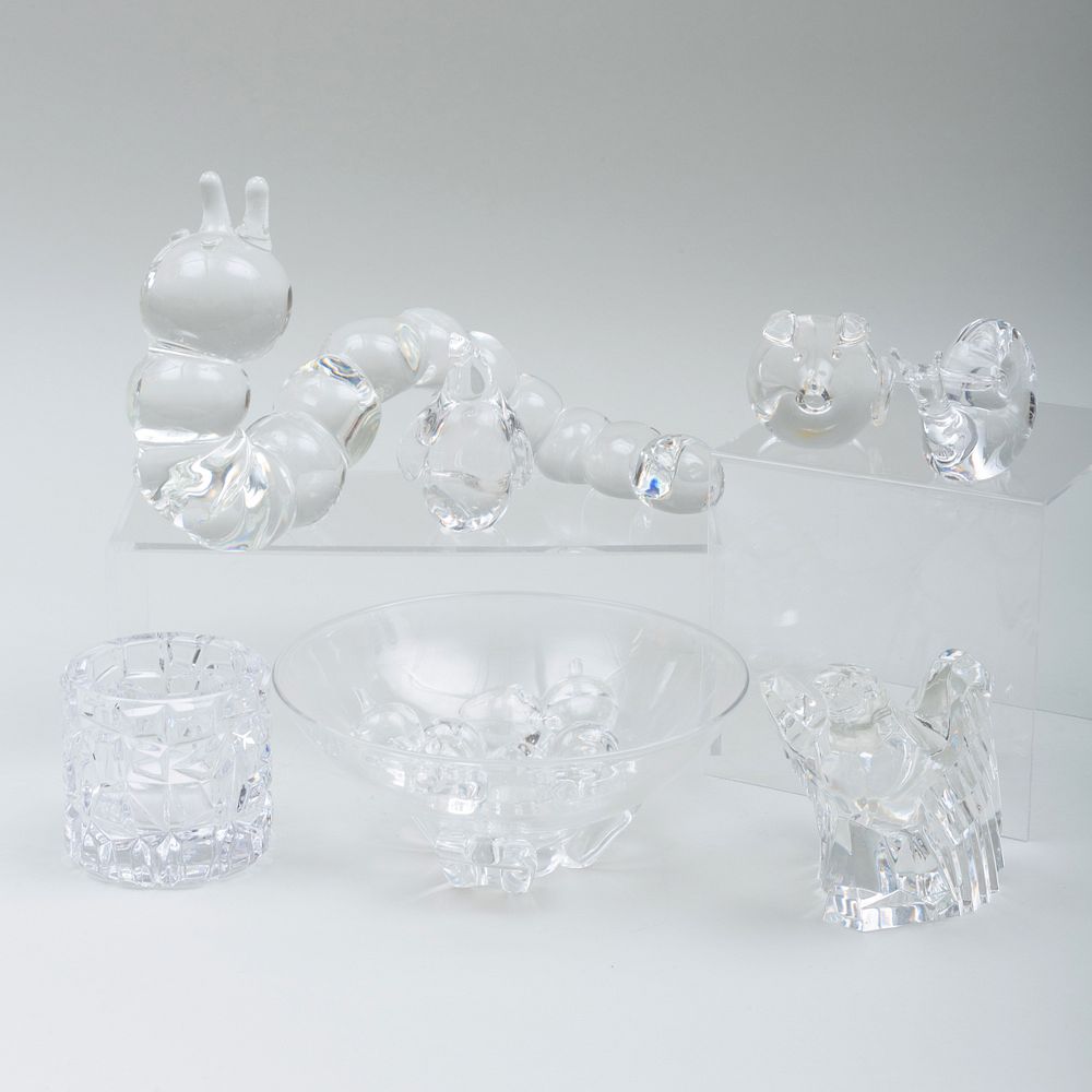 Appraisal: Group of Steuben Glass Models of Animals and Other Articles