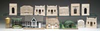 Appraisal: LOT OF ARCHITECTURAL PIECES FOR RAILROAD LAYOUT Several quality handmade