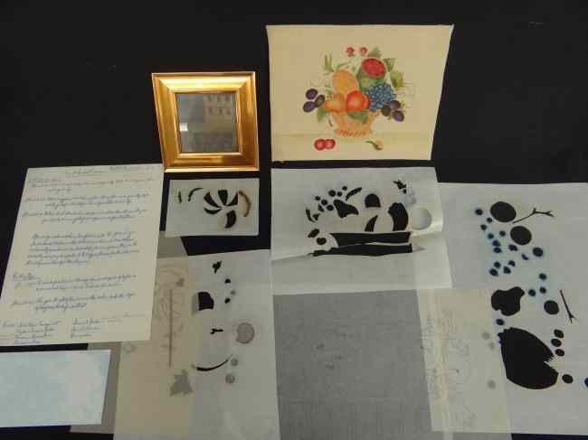 Appraisal: Lot including theorem with original instructions and small painting ''Peace''