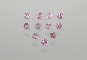 Appraisal: A Group of Fancy Pink Sapphires There are eleven round