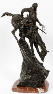 Appraisal: AFTER FREDERIC REMINGTON BRONZE SCULPTURE AFTER FREDERIC REMINGTON AMERICAN -