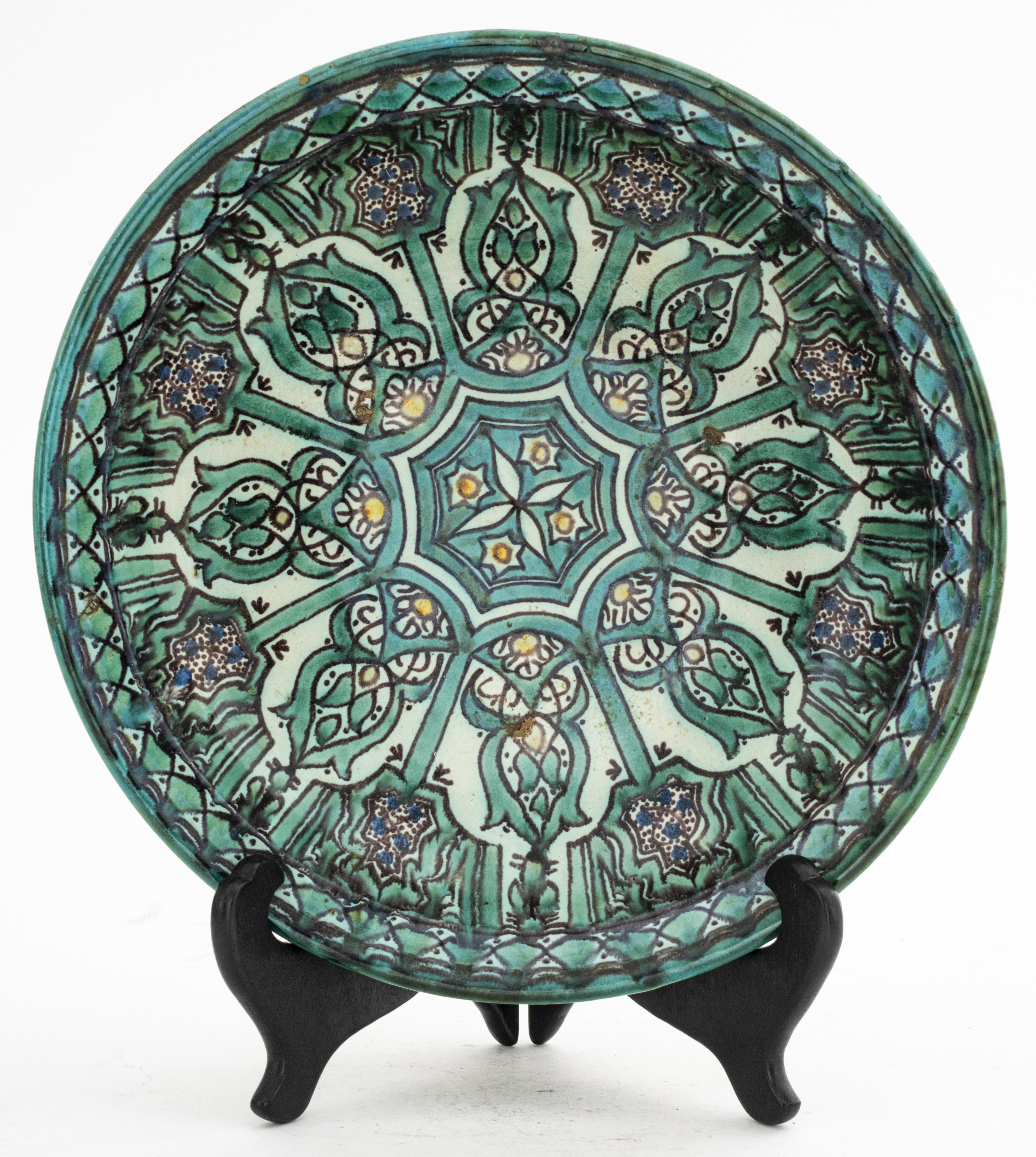 Appraisal: HISPANO MORESQUE LUSTER PLATE Hispano Moresque luster glaze ceramic plate