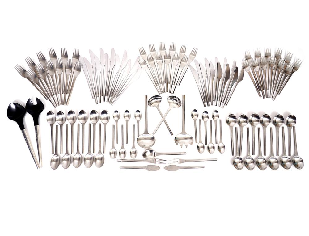 Appraisal: GEORGE JENSEN STAINLESS 'PRISM' FLATWARE PCS Prism' stainless flatware by