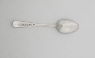 Appraisal: Duty Drawback A rare George III feather edge teaspoon with