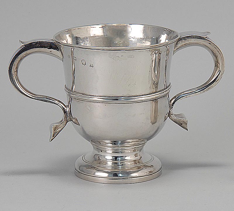 Appraisal: TWO-HANDLED ENGLISH SILVER LOVING CUP BY FRANCIS SPILSBURY I th