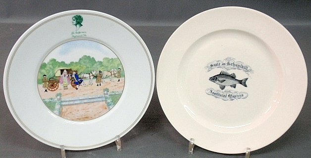 Appraisal: - Bauscher Bros The Jefferson Plate and a State in