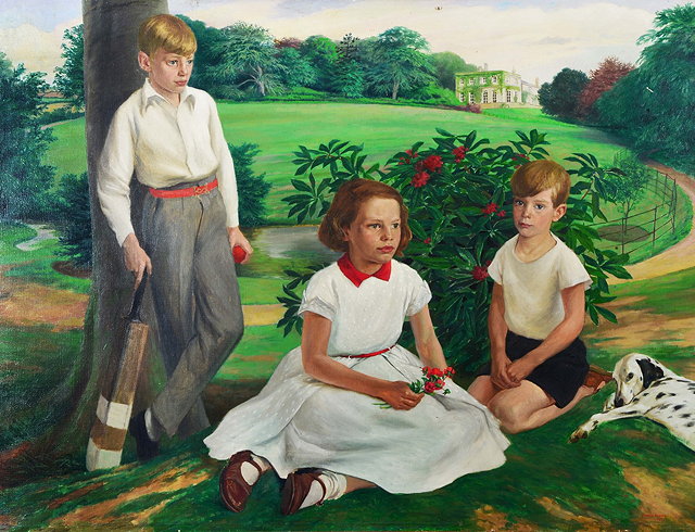 Appraisal: LIONEL BROOKES b 'The Wilson - Young Children Barham Hall'