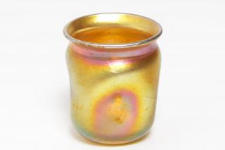 Appraisal: Signed Louis Comfort Tiffany Small hand-blown favrile glass pinch cordial