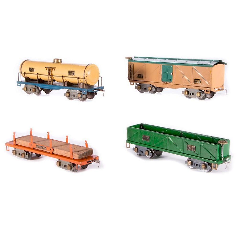 Appraisal: AF Prewar O Gauge pcs Freight Car Lot AF O