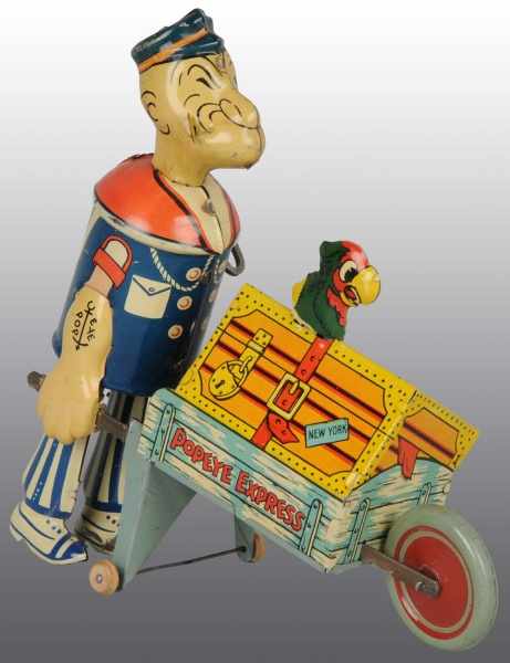 Appraisal: Tin Marx Popeye Express Wind-Up Toy Description American Working Stationary