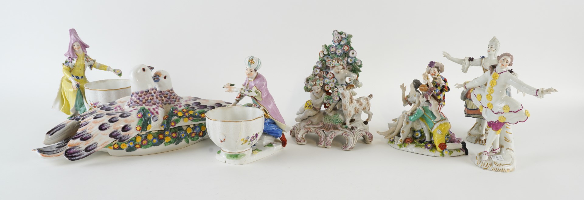 Appraisal: A GROUP OF CONTINENTAL PORCELAIN Late th century After th