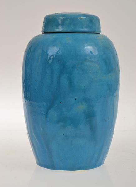 Appraisal: KLYTIE PATE TURQUOISE GLAZED GINGER JAR SIGNED TO BASE