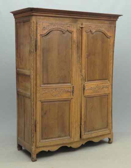 Appraisal: th c French two door armoire '' D '' D