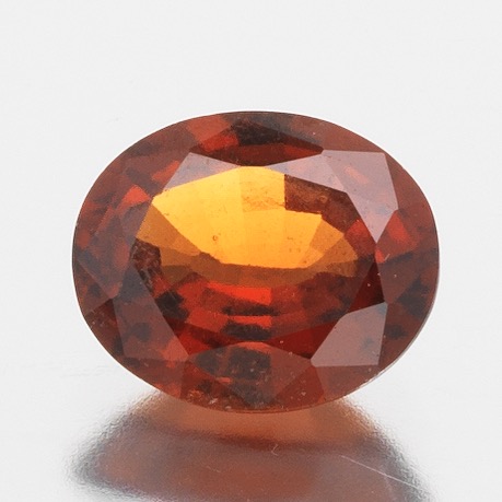 Appraisal: UNMOUNTED CT HESSONITE GARNET OVAL CUT GEMSTONE Unmounted ct Hessonite