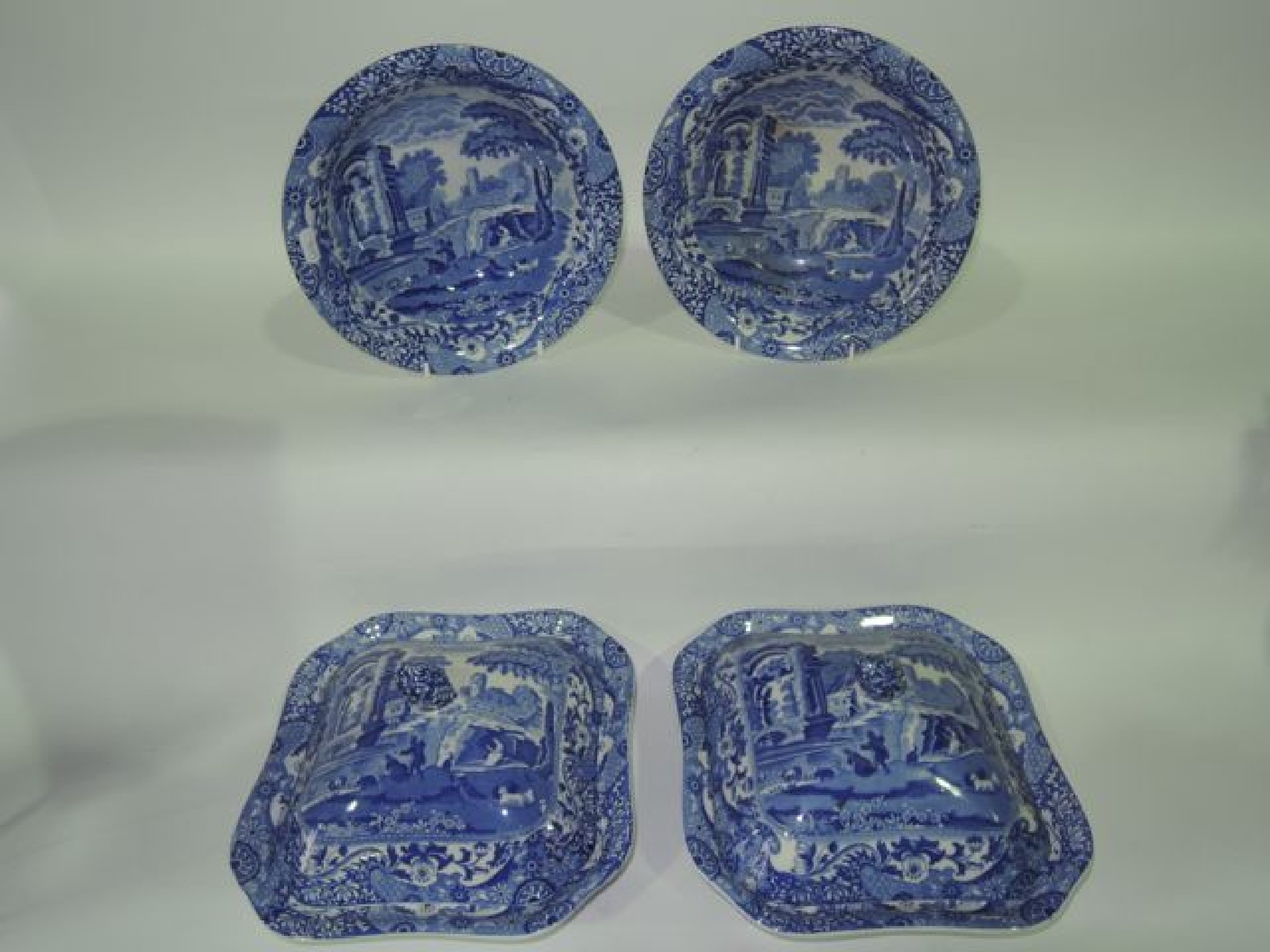 Appraisal: A collection of Copeland Spode blue and white printed Italian