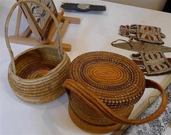 Appraisal: PAIR OF OENPELLI COIL WOVEN BASKETS OENPELLI WEST ARNHEMLAND COLLECTED