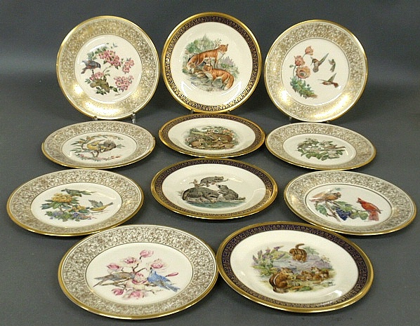 Appraisal: - Eleven Lenox china plates limited edition Boehm- seven Birds