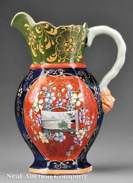 Appraisal: A Mason's Ironstone Baluster-Form Pitcher c - boldly transfer and