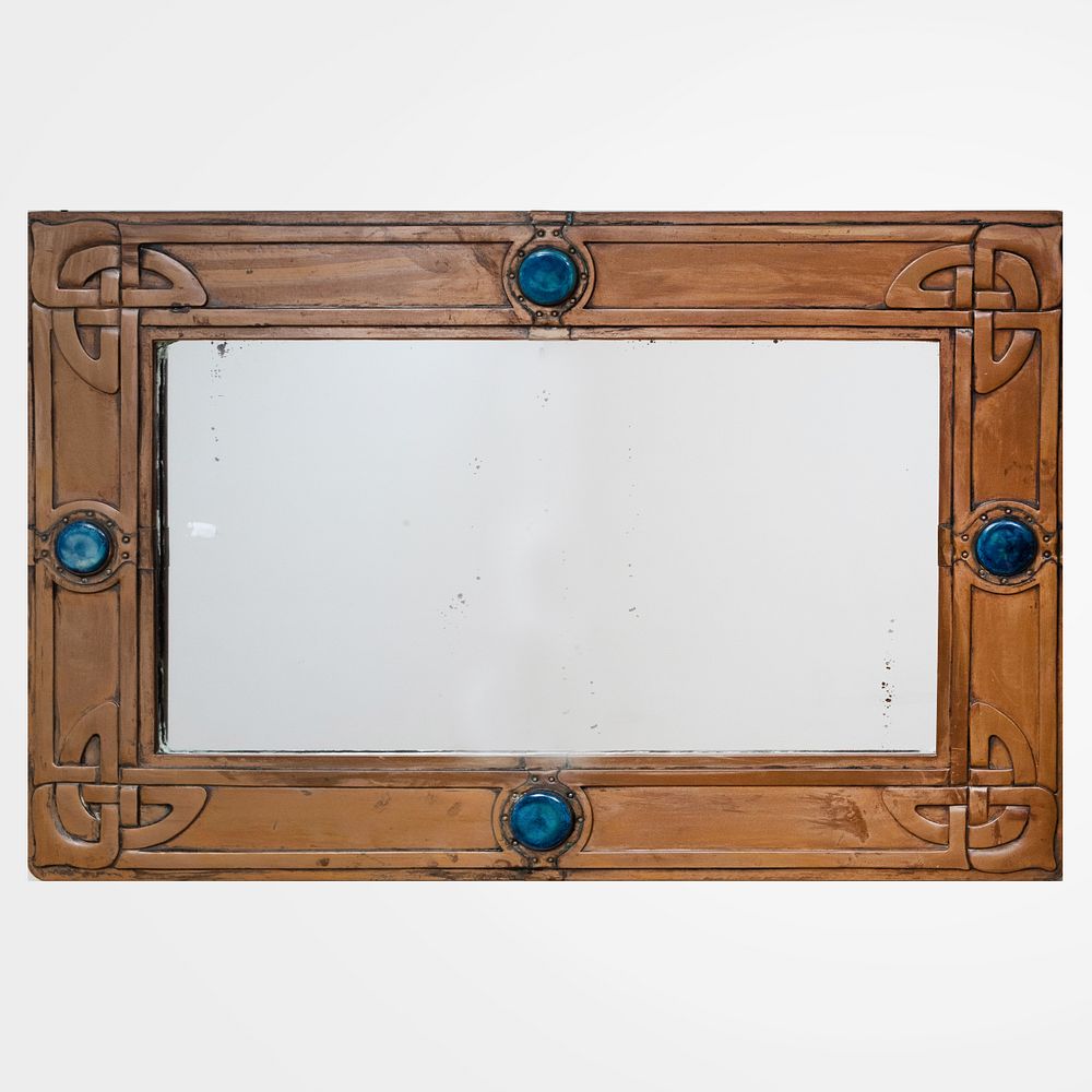 Appraisal: English Arts Crafts Movement Copper and Glass Mirror x in