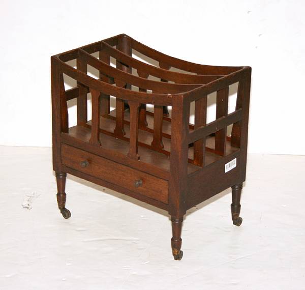 Appraisal: A late Regency mahogany canterbury first quarter th century height