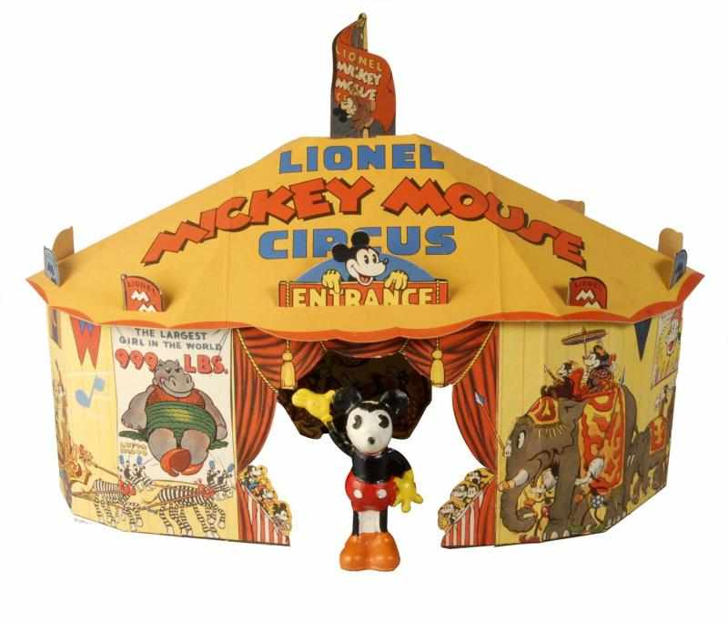 Appraisal: Tin Lionel Disney Mickey Circus Train Wind-Up Toy Description American