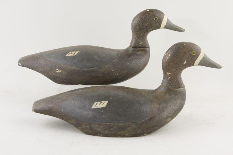 Appraisal: Two Blue Bill Hen Decoys New York unknown maker a