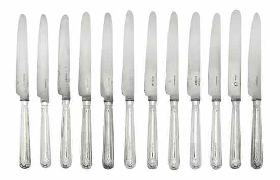 Appraisal: A Set of Twelve George III Silver Dinner Knives Paul