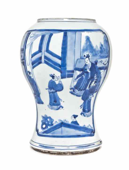 Appraisal: A Chinese Blue and White Porcelain Vase th century of