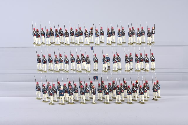 Appraisal: A similar lot of metal figures representing Egyptian Infantry marching