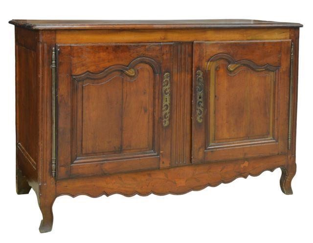 Appraisal: French Louis XV fruitwood sideboard th th c rectangular top