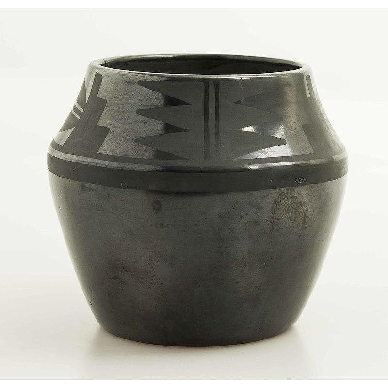 Appraisal: San Ildefonso Pot Tonita Roybal - Hand coiled black on