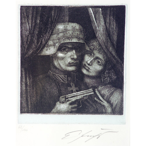 Appraisal: Ernst Fuchs Austrian b two works of art Untitled etching