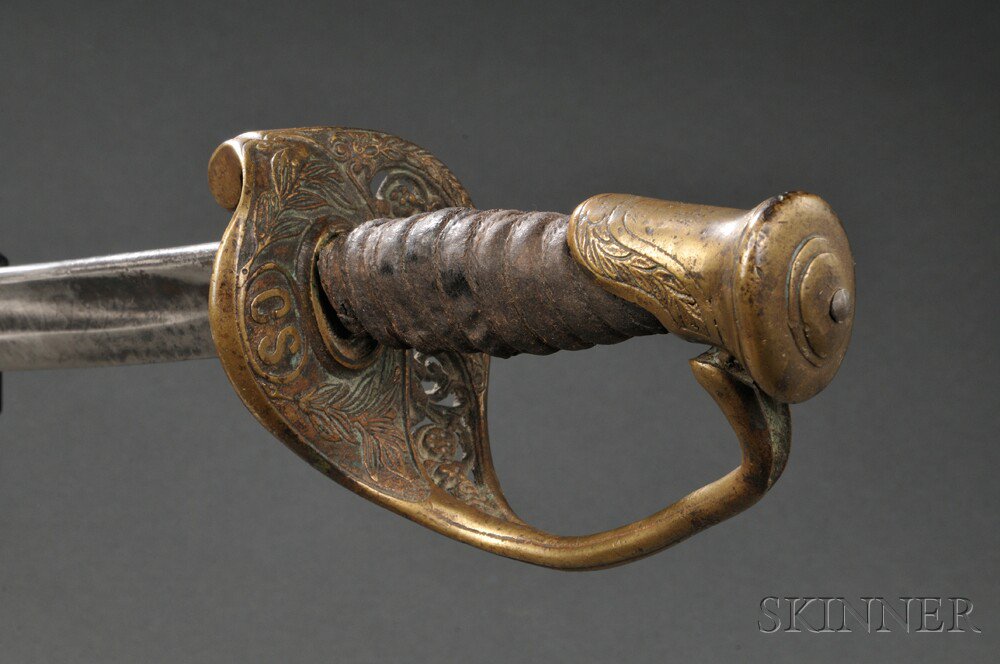 Appraisal: Confederate Foot Officer's Sword c - possibly by Leech Rigdon